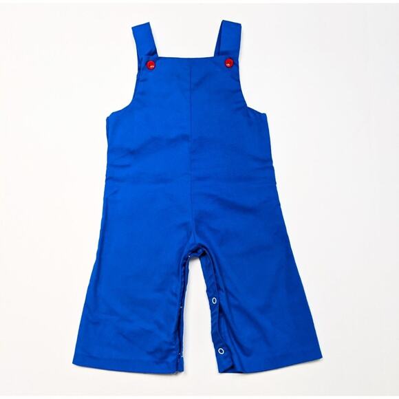 Vintage Nannekins Blue Flare Overalls Sz 6-9m - Picture 2 of 3